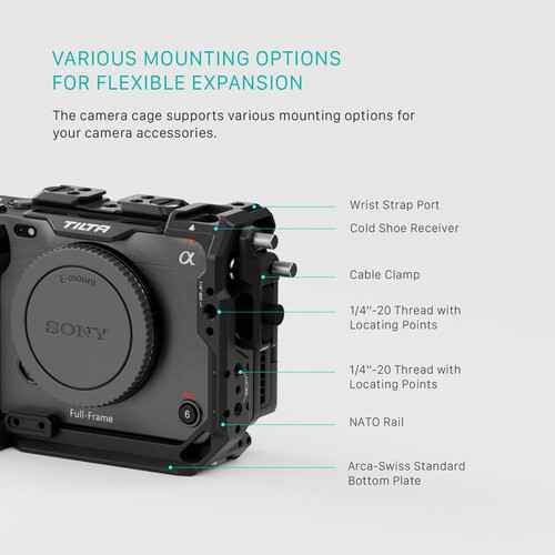 Tilta Camera Cage Basic Kit v2 for Sony FX3 and FX30 Black (TA-T16-A-B)