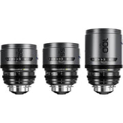 DZOFilm PAVO 2x Anamorphic 32/55 T2.1 and 100mm T2.4 3-Lens Set (Blue Coating, PL/EF Mount, Feet)