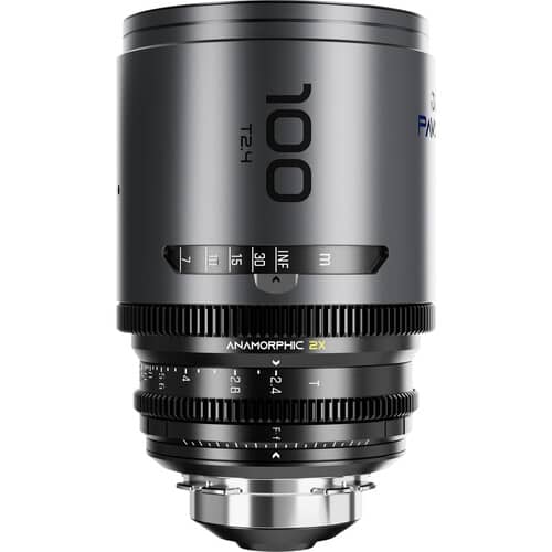 DZOFilm PAVO 2x Anamorphic 32/55 T2.1 and 100mm T2.4 3-Lens Set (Blue Coating, PL/EF Mount, Feet)