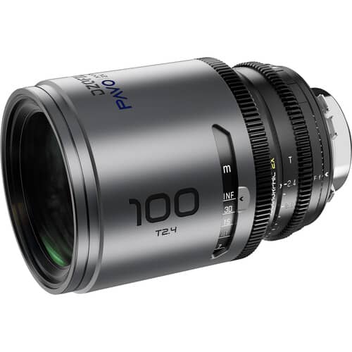 DZOFilm PAVO 2x Anamorphic 32/55 T2.1 and 100mm T2.4 3-Lens Set (Blue Coating, PL/EF Mount, Feet)