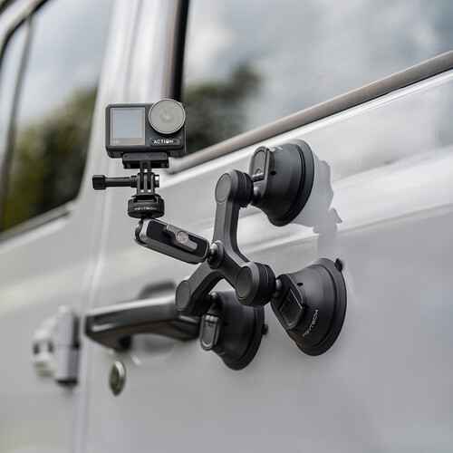 PGYTECH 3-Arm Suction Mount with CapLock Ball Head &amp; 3-Prong Mount