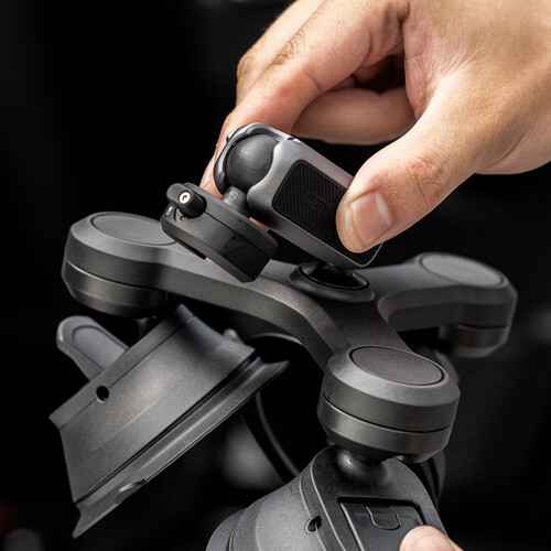 PGYTECH 3-Arm Suction Mount with CapLock Ball Head &amp; 3-Prong Mount