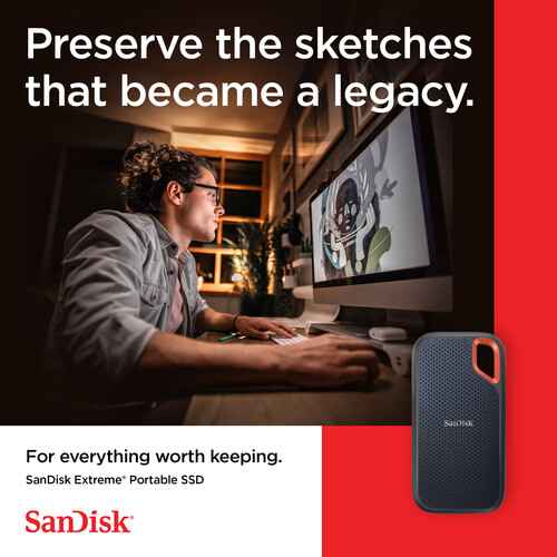 SanDisk 1TB Extreme Portable SSD V2 (Black)