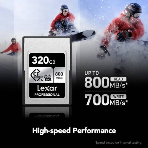 Lexar 320GB Professional CFexpress™ Type A card Silver