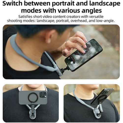 TELESIN Magnetic Smartphone Neck Mount (Gray)