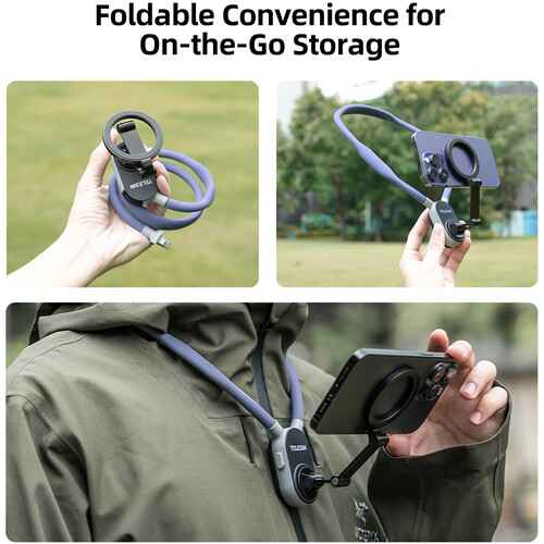TELESIN Magnetic Smartphone Neck Mount (Blue)
