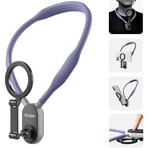 TELESIN Magnetic Smartphone Neck Mount (Blue)