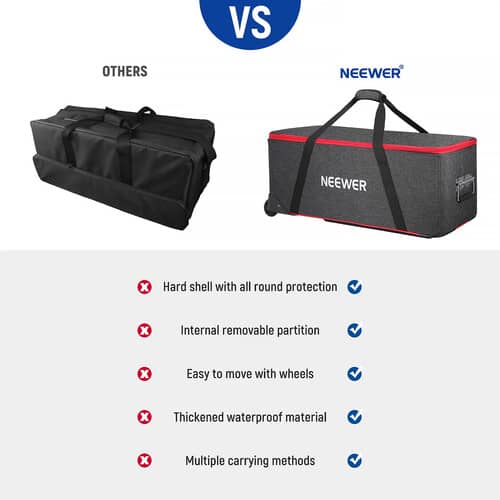 Neewer PB009 Trolley Case with Wheels