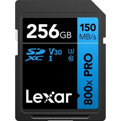 LEXAR PROFESSIONAL 32 GB/64 GB/128 GB/256 GB 800X PRO SDXC UHS-I CARD - 256 GB