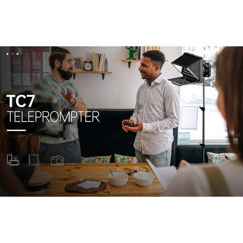 LENSGO TC7 Portable Teleprompter for Smartphones, Tablets and Select DSLR/Mirrorless Cameras