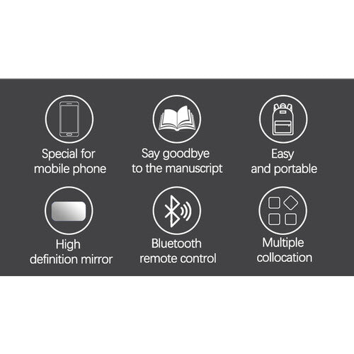 LENSGO TC7S Portable Teleprompter for Smartphones180