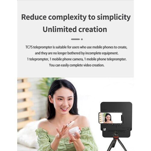 LENSGO TC7S Portable Teleprompter for Smartphones180