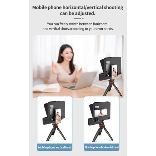 LENSGO TC7S Portable Teleprompter for Smartphones180