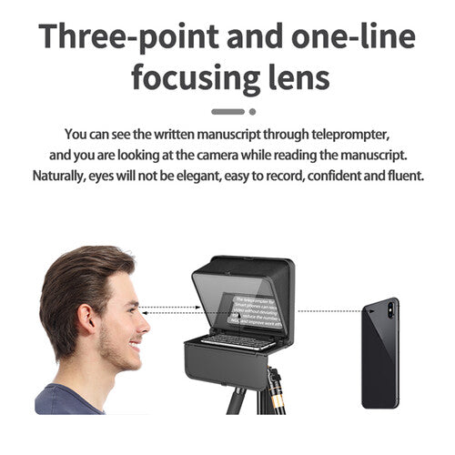 LENSGO TC7S Portable Teleprompter for Smartphones180