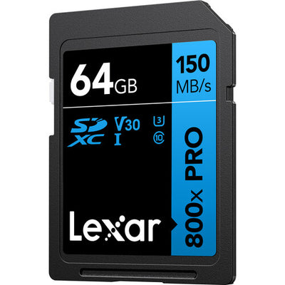 LEXAR PROFESSIONAL 32 GB/64 GB/128 GB/256 GB 800X PRO SDXC UHS-I CARD - 64 GB
