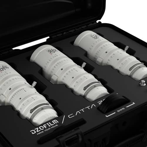 DZOFilm Catta FF 18-35/35-80/70-135mm T2.9 Cine 3-Lens Bundle (Sony E, White)