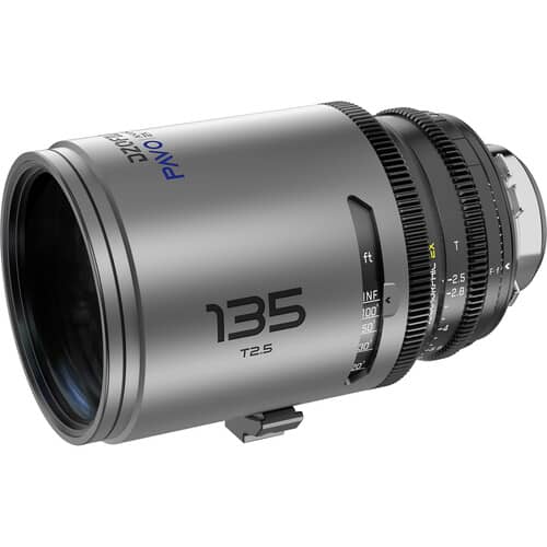 DZOFilm PAVO 135mm T2.5 2x Anamorphic Prime Lens (Blue Flares, PL/EF Mount, Feet)