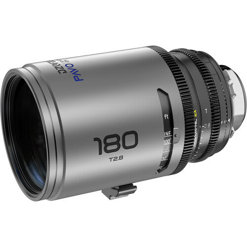 DZOFilm PAVO 180mm T2.8 2x Anamorphic Prime Lens (Blue Flares, PL/EF Mount, Feet)