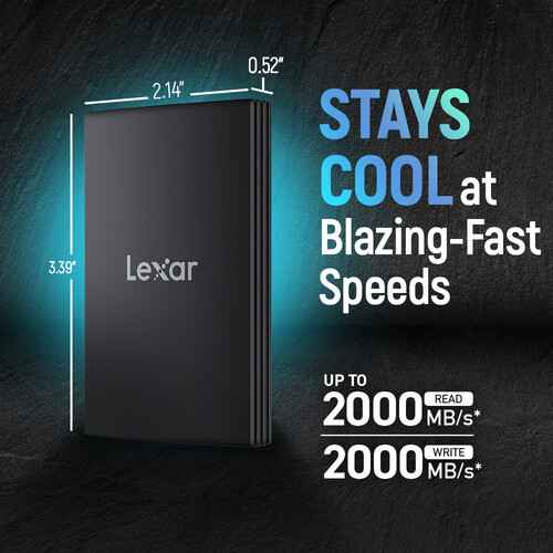 Lexar 4TB ARMOR 700 USB 3.2 Gen 2x2 Portable SSD (Black)