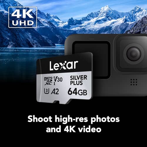 Lexar 64GB Professional SILVER PLUS microSDXC™ cards