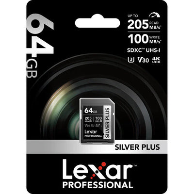 Lexar 64GB Professional SILVER PLUS microSDXC™ cards