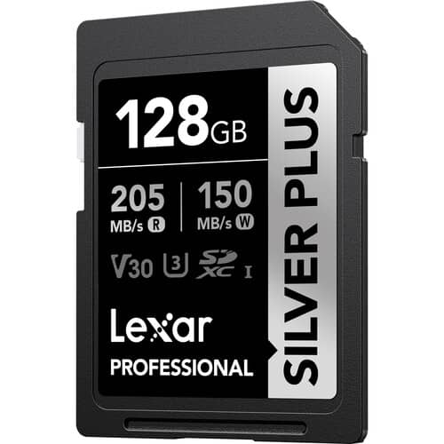 Lexar 128GB Professional SILVER PLUS SDXC™ UHS-I cards