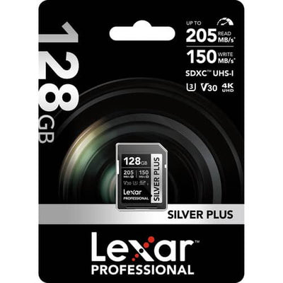 Lexar 128GB Professional SILVER PLUS SDXC™ UHS-I cards