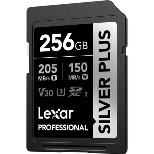 Lexar Professional 256GB Silver Plus SDXC™ UHS-I Card