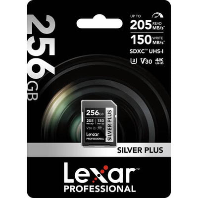 Lexar Professional 256GB Silver Plus SDXC™ UHS-I Card