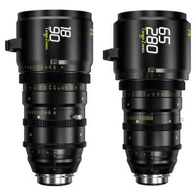 DZOFilm Tango 18-90mm T2.9 and 65-280mm T2.9-4 S35 Zoom Lens Bundle (ARRI PL and Canon EF, Feet)