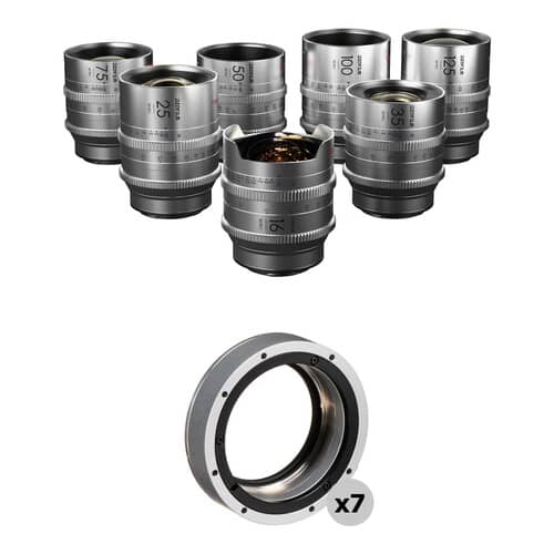 DZOFilm VESPID Retro 7-Lens Kit with Retro Silver EF Tool Kit and Hard Case