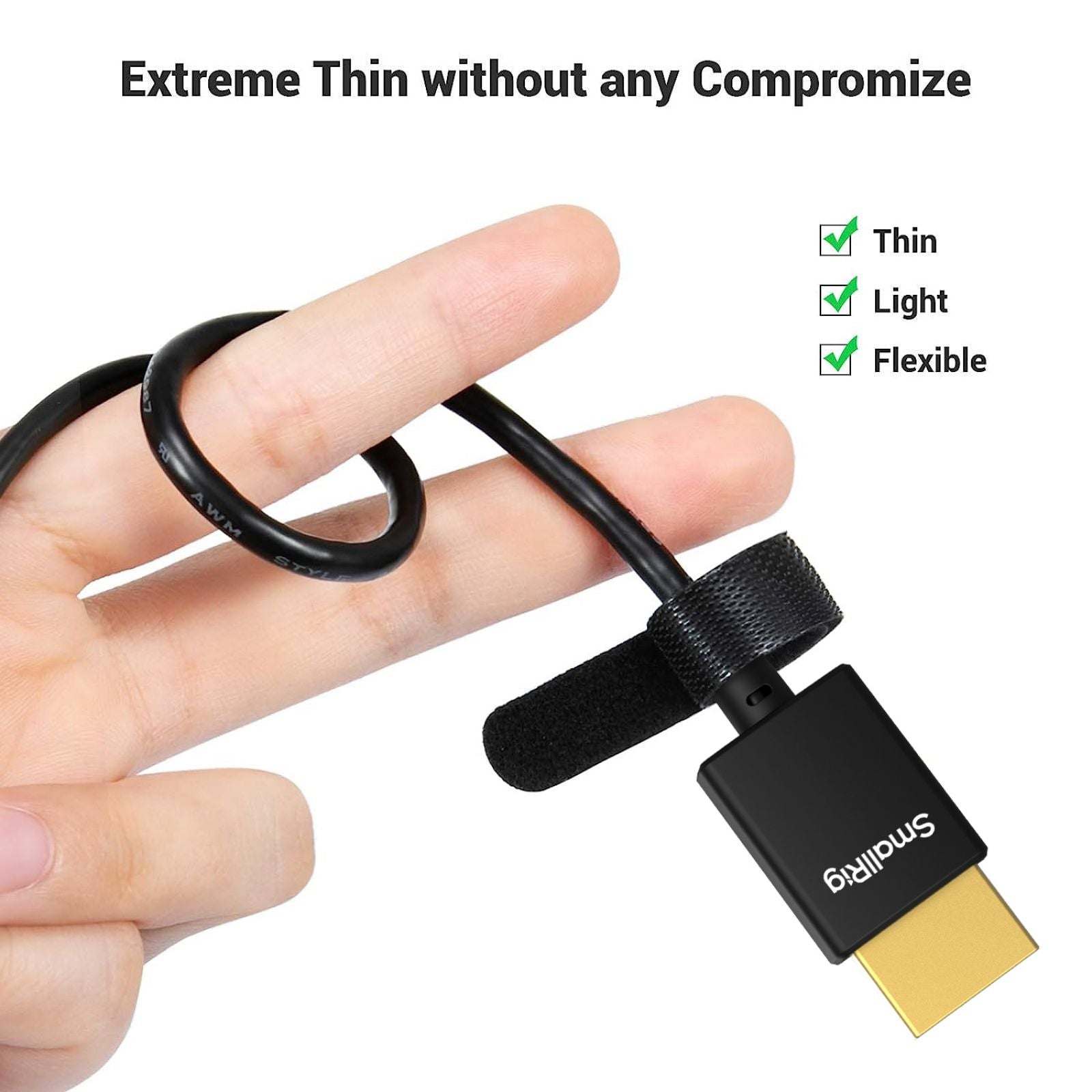 SMALLRIG Ultra-Slim 4K HDMI Data Cable (A to A) (100cm)