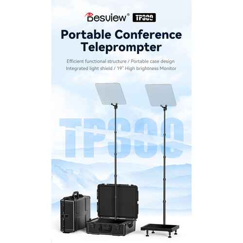 Desview TP300 19" Portable Teleprompter with Self-Reversing Monitor