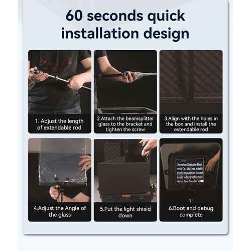 Desview TP300 19" Portable Teleprompter with Self-Reversing Monitor