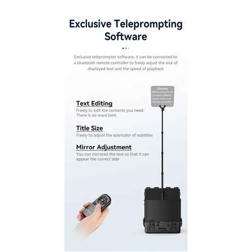 Desview TP300 19" Portable Teleprompter with Self-Reversing Monitor