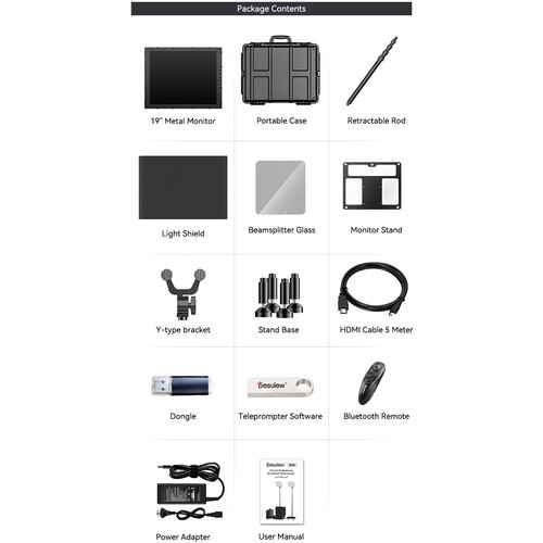 Desview TP300 19" Portable Teleprompter with Self-Reversing Monitor