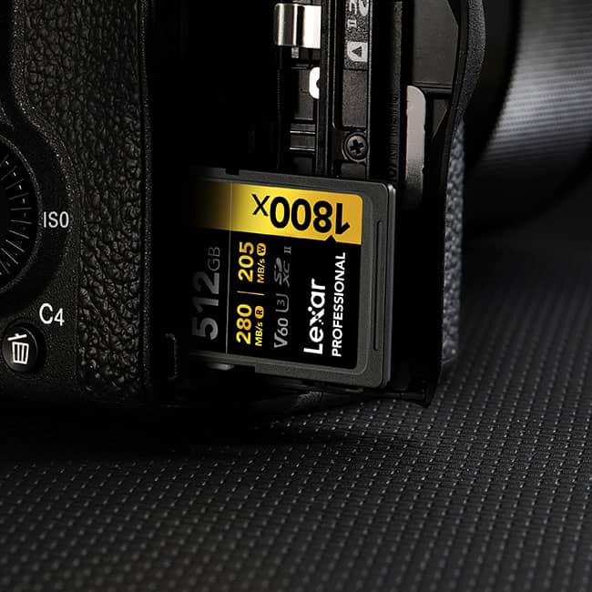 Lexar 128GB Professional 1800x SDXC™ UHS-II cards