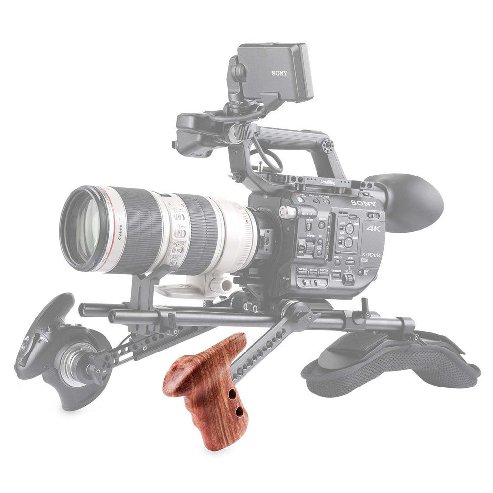 SmallRig Left Side Wooden Grip with NATO Mount 2118