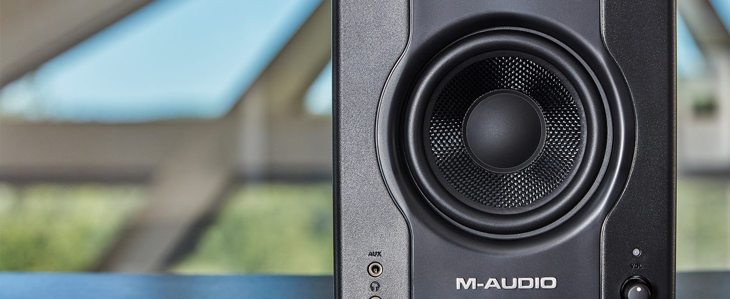 M-Audio BX4 - 120-Watt Powered Desktop Computer Speakers / Studio Monitors for Gaming, Music Production, Live Streaming and Podcasting (Pair)