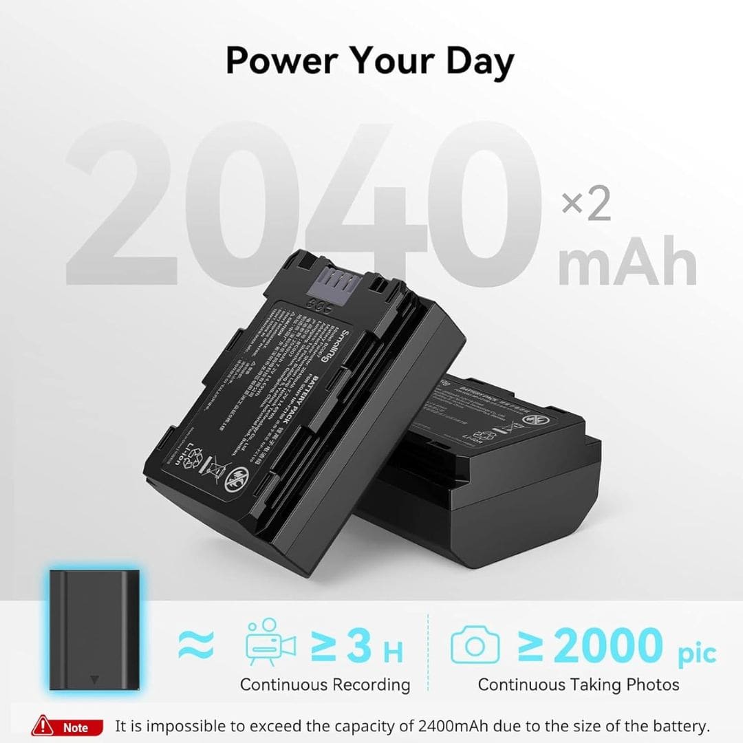 SmallRig NP-FZ100 Kit with 2 Batteries and 2-Bay USB Charger (3824B)