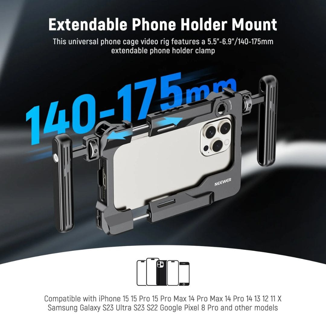 Neewer PA017 Handheld Smartphone Cage with 67mm Filter Adapter