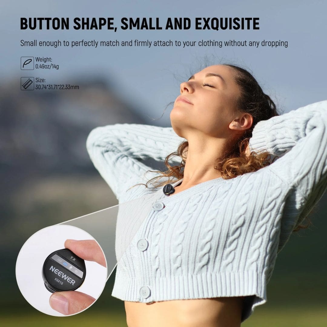 Neewer KM18 Wireless Button Lavalier Microphone Kit