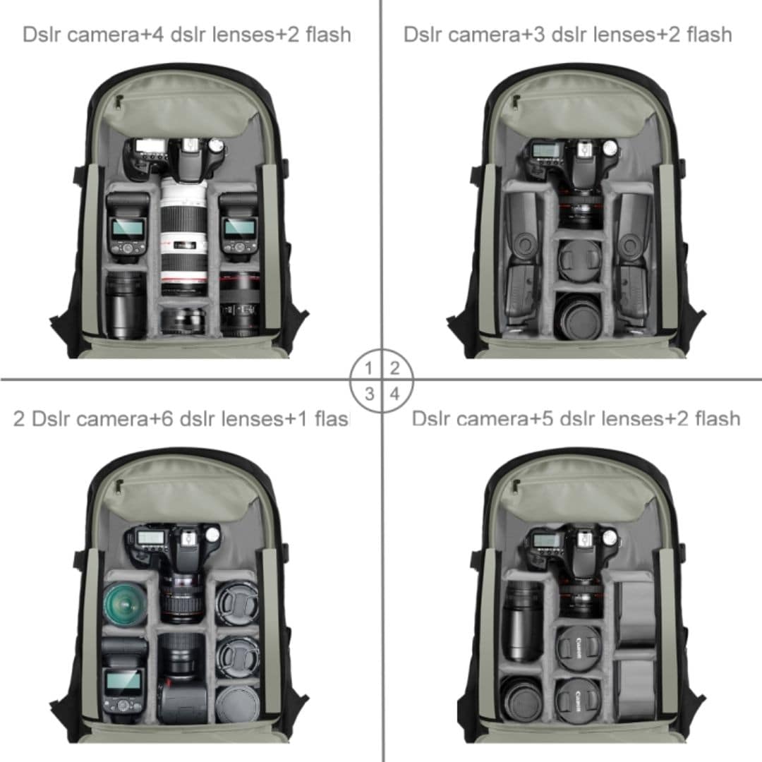Puluz Outdoor Portable Waterproof Scratch-Proof Dual Shoulders Backpack Handheld PTZ Stabilizer Camera Bag with Rain Cover for Digital Camera, DJI Ronin-SC / Ronin-S (Black) PU5015B