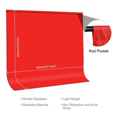 Puluz 2m x 2m Photography Background Thickness Photo Studio Background Cloth Backdrop (Red) PU5207R
