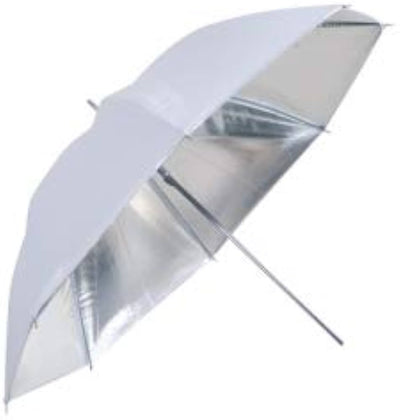 FANCIER UMBRELLA -UR02 WHITE / SILVER 33"