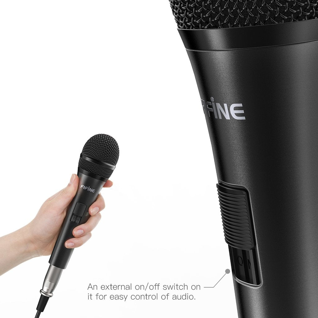 FIFINE K6 Dynamic Handheld Microphone Plug &amp; Play on Speaker for Karaoke, Presentation
