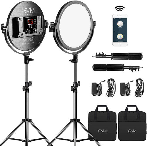 GVM Y30D160 Bi-Color LED Video Edge Light (10") 2-Light Kit