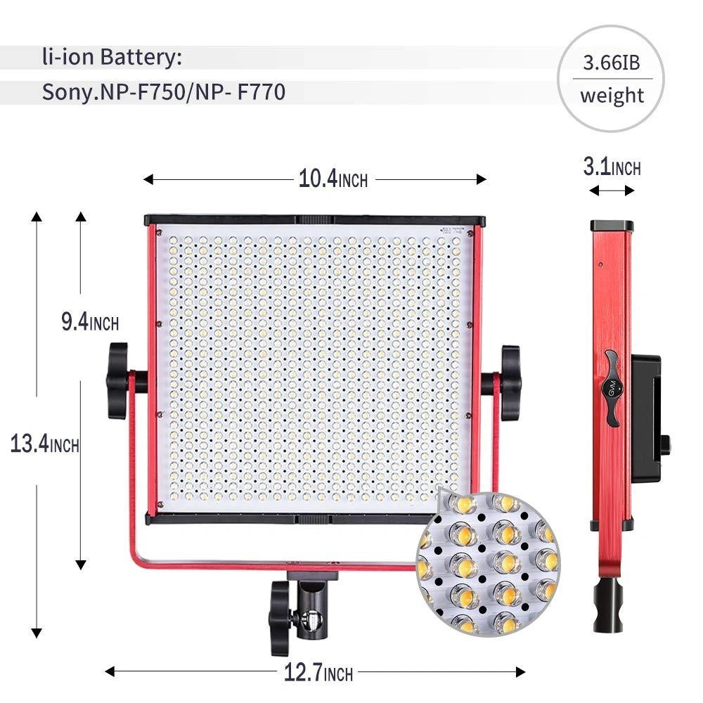 GVM 520LS-R Bi-Colour Video Light