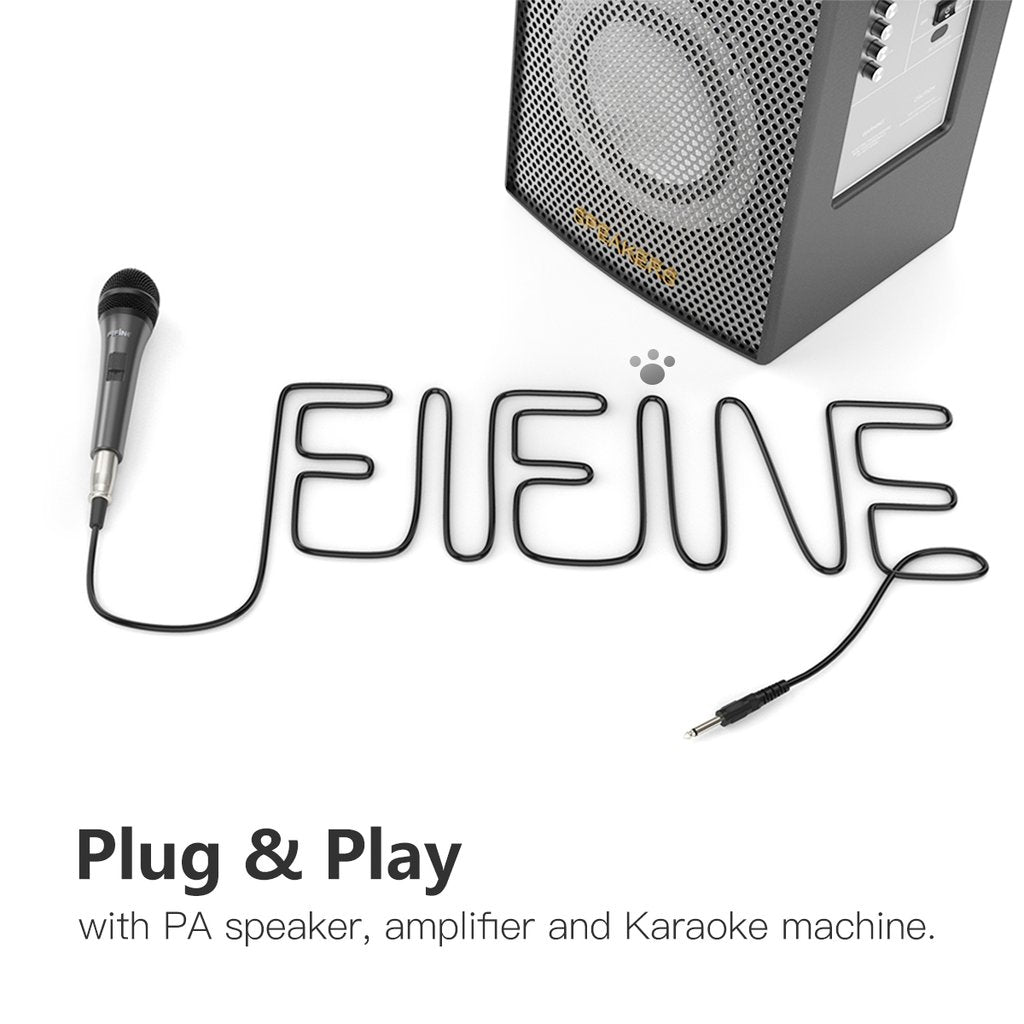 FIFINE K6 Dynamic Handheld Microphone Plug &amp; Play on Speaker for Karaoke, Presentation