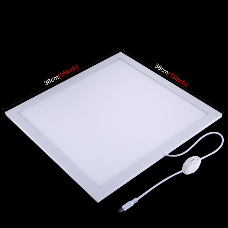 PULUZ 1200LM LED Photography Shadowless Light Lamp Panel Pad with Switch, Acrylic Material, No Polar Dimming Light, 34.7cm x 34.7cm Effective Area
